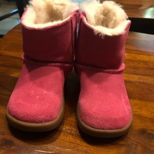Baby girl pink suede UGG boots